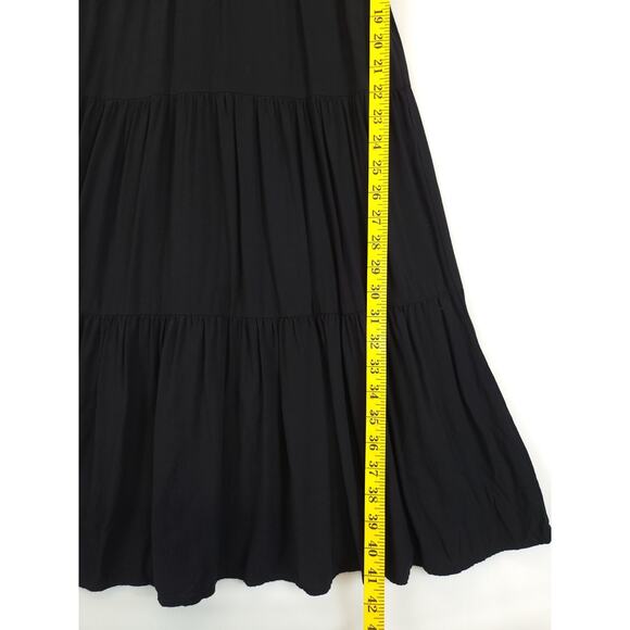 Wild Fable Tiered Short SunDress Adjustable Strap Women XS Flowey Black Causal - Picture 4 of 11